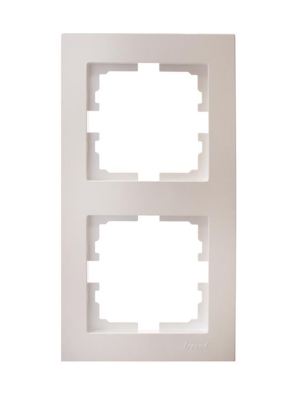 рамка 2-местн. вертик. vesna жемчуж./бел. перламутр lezard 742-3000-152 от BTSprom.by