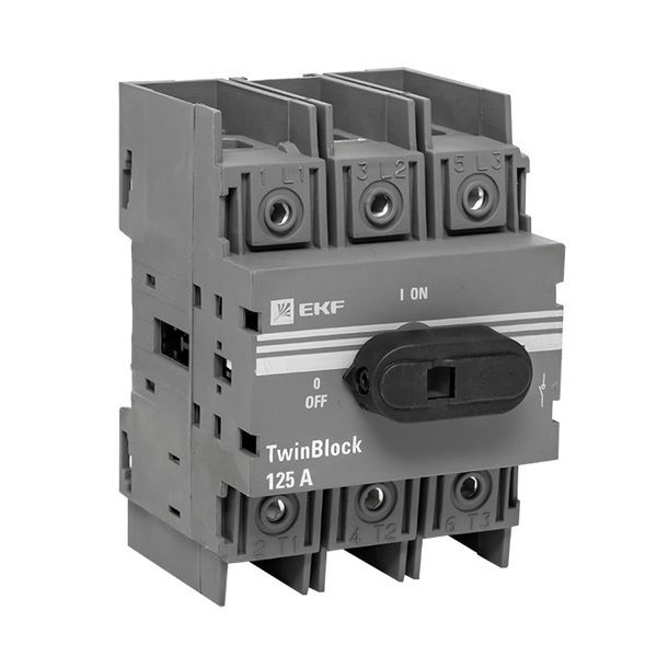 рубильник 3п 125a c рукояткой управления для прямой установки twinblock ekf tb-125-3p-f от BTSprom.by
