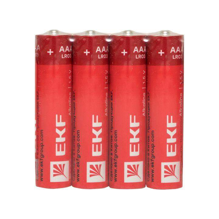 элемент питания алкалиновый aaa/lr03 (уп.4шт) ekf lr03-sr4 от BTSprom.by