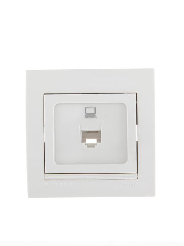 розетка компьютерная сп deriy rj45 бел. lezard 702-0202-139 от BTSprom.by