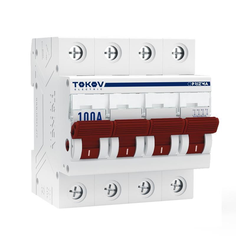 выключатель нагрузки модульный 4п 100а prizma tokov electric tke-pz60-mdsi-4-100 от BTSprom.by