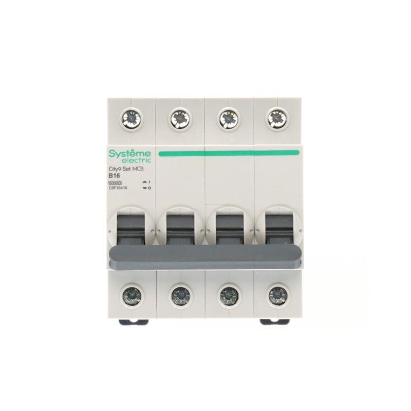  Выключатель автоматический 4п City9 Set (АВ) B 16А 6кА 400В SE C9F16416 фото в каталоге от BTSprom.by