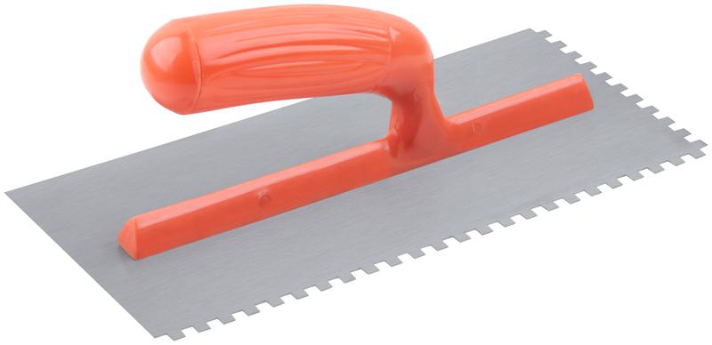  Гладилка зубчатая 280х130мм зуб 6х6мм пластик. ручка стальная КУРС 05137 фото в каталоге от BTSprom.by