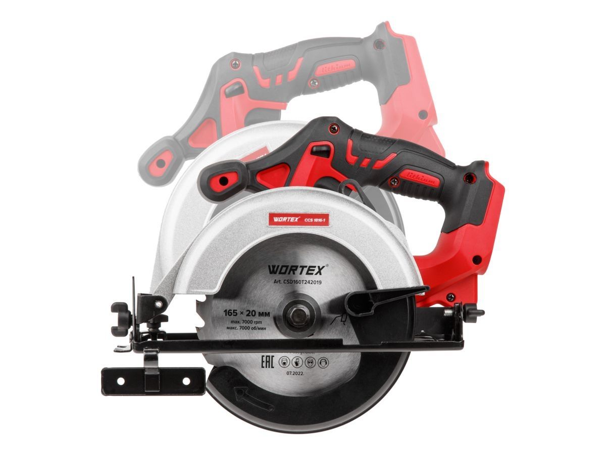  Аккум. циркулярная пила WORTEX CCS 1816-1 в чем. ALL1 XLT SET 18 В, 165 мм, до 55 мм, 4 Ач (18.0 В, АКБ 1х4 А*ч, ЗУ 2А, 165х20 мм, до 55 мм) 0329349 фото в каталоге от BTSprom.by