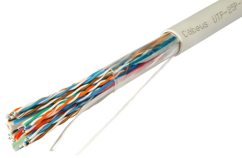 кабель витая пара utp (u/utp) кат.5 25 пар (24 awg) ож (solid) lszh нг(а)-hf cabeus 10167c от BTSprom.by