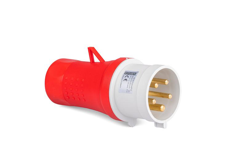 корпус с вилкой 5х3а (3p+n+e) стандарт cee norm винтовое подкл. (200/346-240/415в ac) ip44 emas ece532v6fu от BTSprom.by