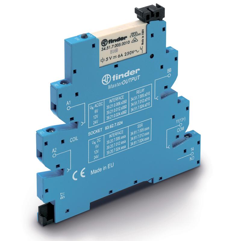 модуль интерфейсный (сборка 34.51.7.060.0010 + 93.62.0.125) электромеханич. реле серия masteroutput 1no 6а agni 110-125в ac/dc ip20 винт. клеммы finder 392101250060 от BTSprom.by