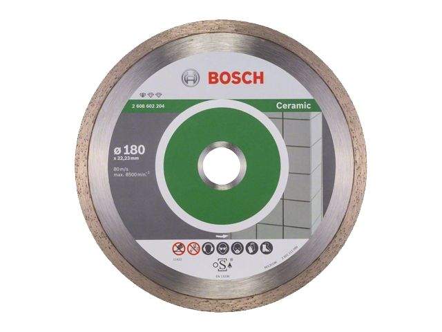 алмазный круг 180х22 мм по керамике сплошн. standard for ceramic bosch ( сухая резка) от BTSprom.by