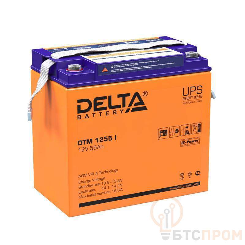  Аккумулятор UPS 12В 55А.ч Delta DTM 1255 I фото в каталоге от BTSprom.by