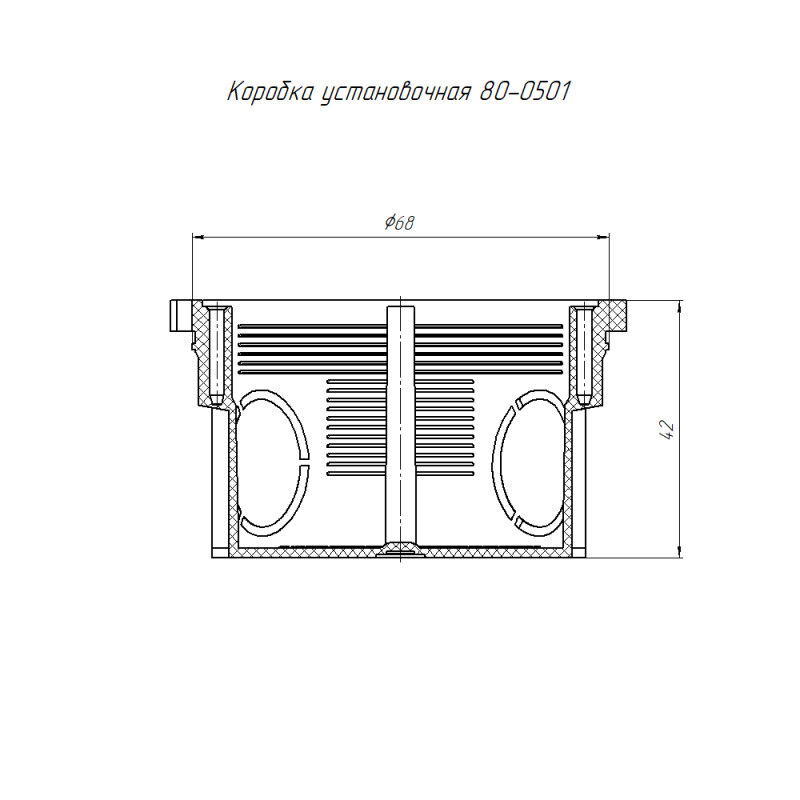  Коробка установочная СП 80-0501 безгалогенная (HF) 68х42 без соединителя Промрукав 80-0501 фото в каталоге от BTSprom.by