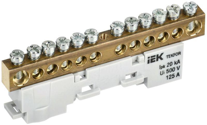 шина нулевая n неизол. на универс. держ. 8х12-12-с tekfor iek tf-nn20-12-dl-k07 от BTSprom.by