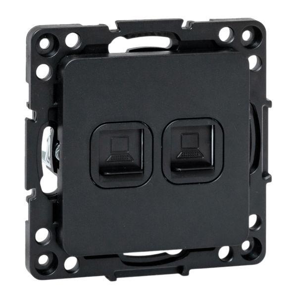 розетка компьютерная 2-м стокгольм rj-45 механизм черн. ekf ezk02-035-10 от BTSprom.by
