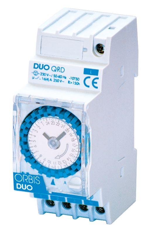 реле времени модульное суточное duo qrd шаг 30мин с рез. orbis ob292032 от BTSprom.by