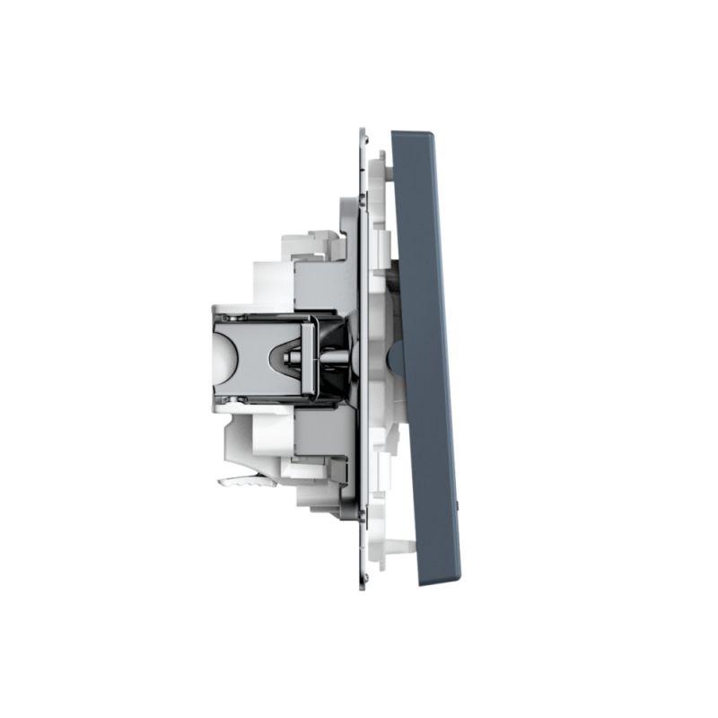  Выключатель 2-кл. ArtGallery (сх. 5а) 10AX с подсветкой быстрозажим. клем. механизм грифель SE GAL000753S фото в каталоге от BTSprom.by