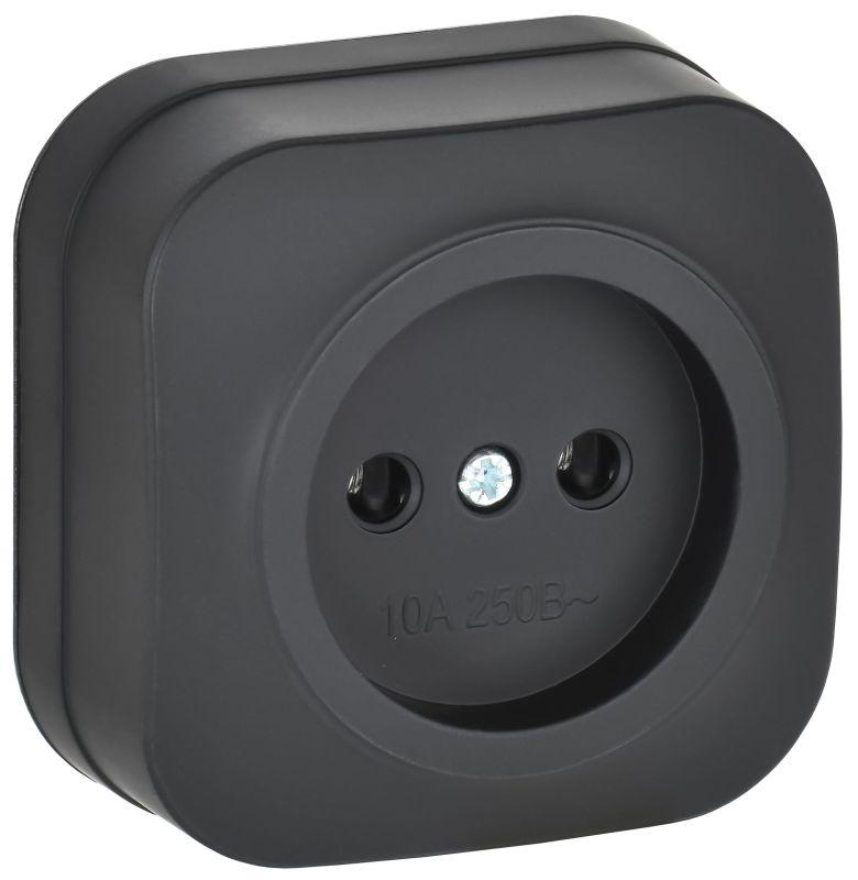 розетка оп glory рс20-2-хчм 10а без заземл. без защ. шторок черн. матов. iek erh10-k02m-10 от BTSprom.by
