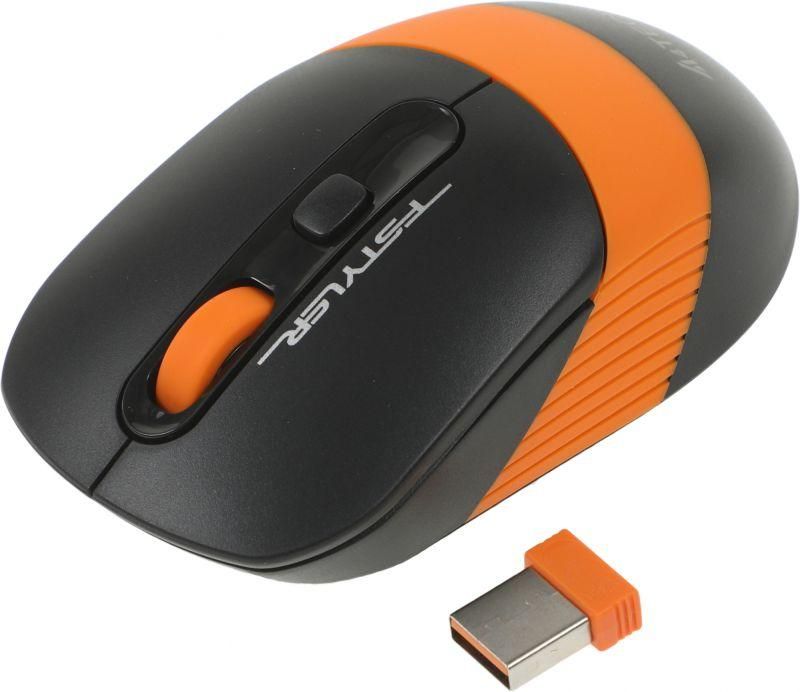 мышь fstyler fg10s черн./оранж. оптическая 2000dpi silent беспроводная usb 4but fg10s a4tech 1204066 от BTSprom.by