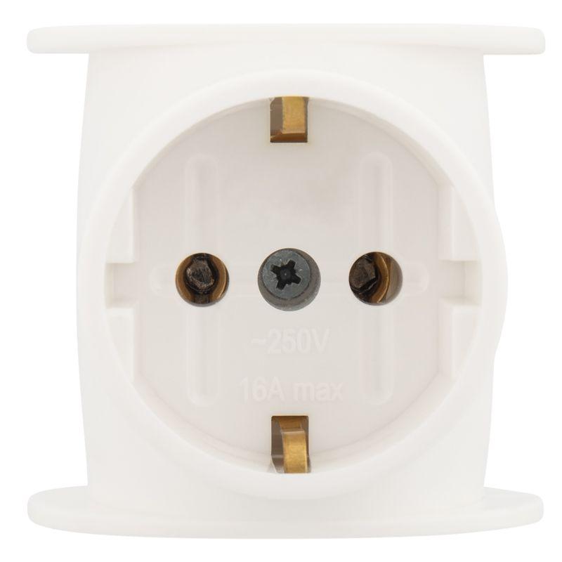  Разветвитель 3-м с заземл. 16А IP20 универс. бел. Rexant 11-1080 фото в каталоге от BTSprom.by