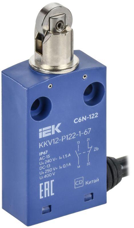 выключатель концевой c6n-122 ip67 толкатель с нажимным роликом iek kkv12-p122-1-67 от BTSprom.by