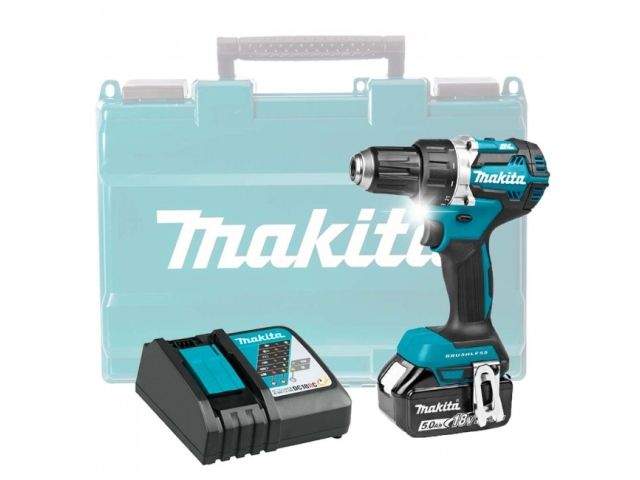 аккум. дрель-шуруповерт makita lxt ddf484rt в кейсе (18.0 в, 1 акк., 5.0 а/ч li-ion, 2 скор., 54 нм, шурупы до 13 мм) от BTSprom.by