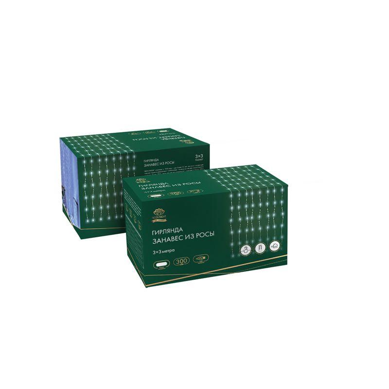  Гирлянда светодиодная "Роса "Светодиодный дождь" 3х3м LED бел. 12Вт IP20 USB+пульт управления с крючками для крепления Neon-Night 315-885 фото в каталоге от BTSprom.by