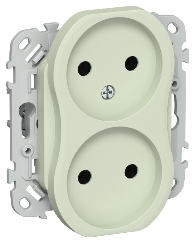 розетка 2-м сп flite рс02-0-флп 10а без заземл. без защ. шторок механизм панг iek fi-r20-10-k92 от BTSprom.by