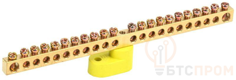 Шина PE "земля" ШНИ-6х9-22-У1-Ж на одном угловом изоляторе IEK YNN10-69-22C1-K05 фото в каталоге от BTSprom.by  Шина PE "земля" ШНИ-6х9-22-У1-Ж на одном угловом изоляторе IEK YNN10-69-22C1-K05 фото в каталоге от BTSprom.by