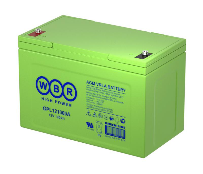 аккумулятор 12в 100а.ч wbr gpl121000a wbr от BTSprom.by
