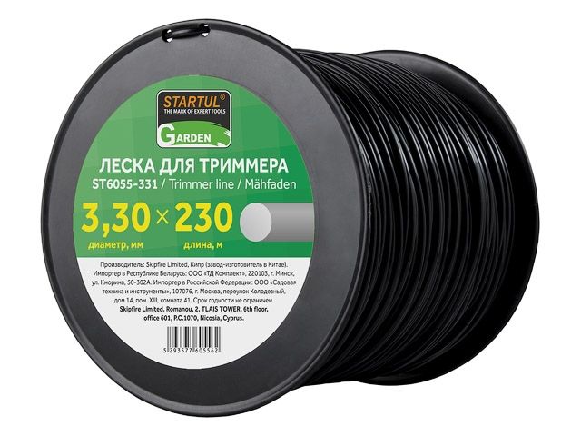 леска ф 3.3 мм х 230 м кругл. сеч. startul garden st6055-331 от BTSprom.by