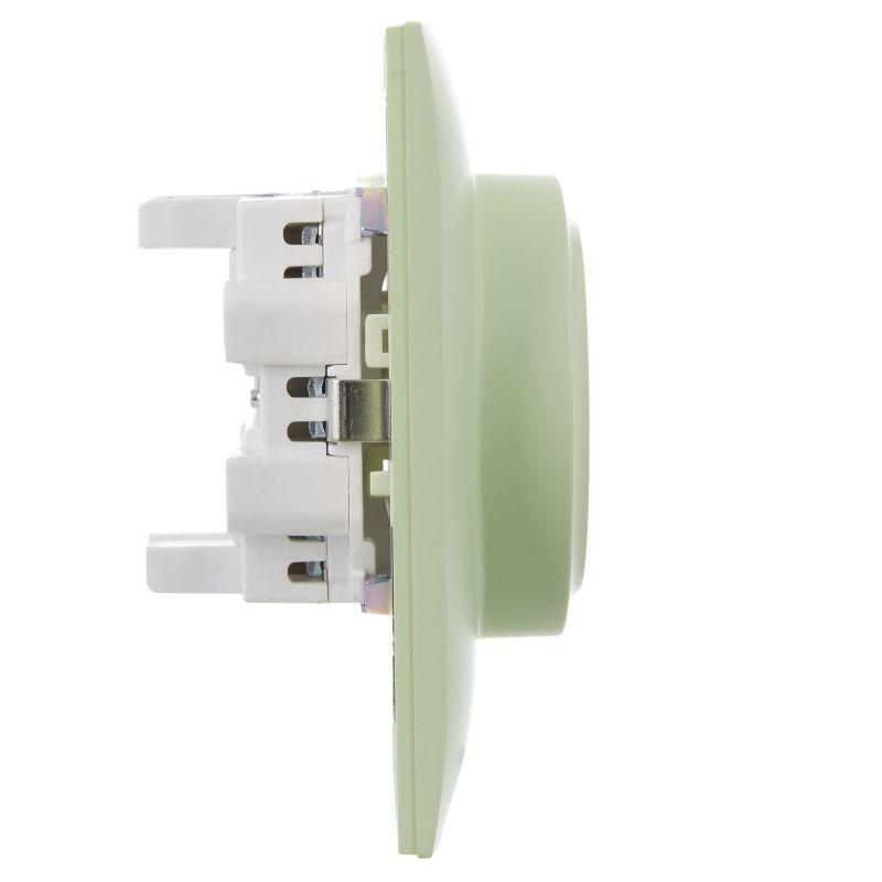  Розетка 2-м SKANDY 16А с заземл. без защ. шторок в сборе SK-R08G мятный IEK SK-R21-16-K06-F фото в каталоге от BTSprom.by