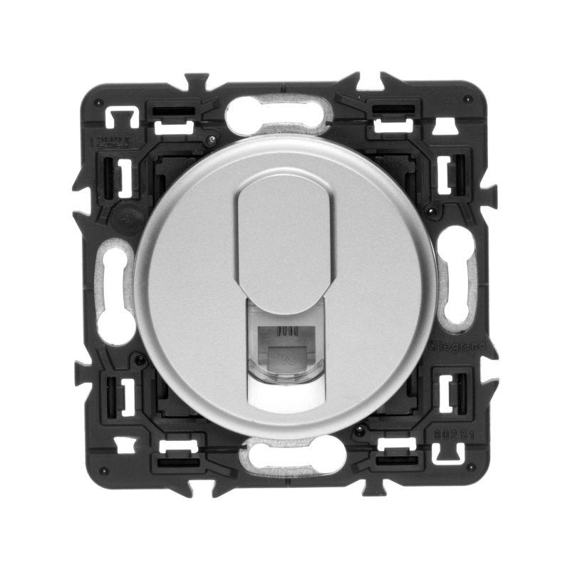  Панель лицевая Celiane для розетки телефонной RJ11 титан Leg 068537 фото в каталоге от BTSprom.by