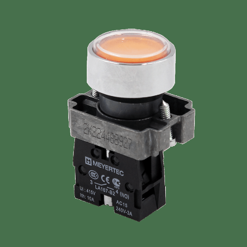 кнопка плоская 1no ip67 металл mtb2-baf51 желт. овен 132648 от BTSprom.by