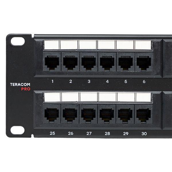  Патч-панель 19дюйм кат.6 2U неэкранированная UTP 48 портов RJ-45 Dual IDC TERACOM PRO EKF TRP-PPNL-6UTP-2U48 фото в каталоге от BTSprom.by