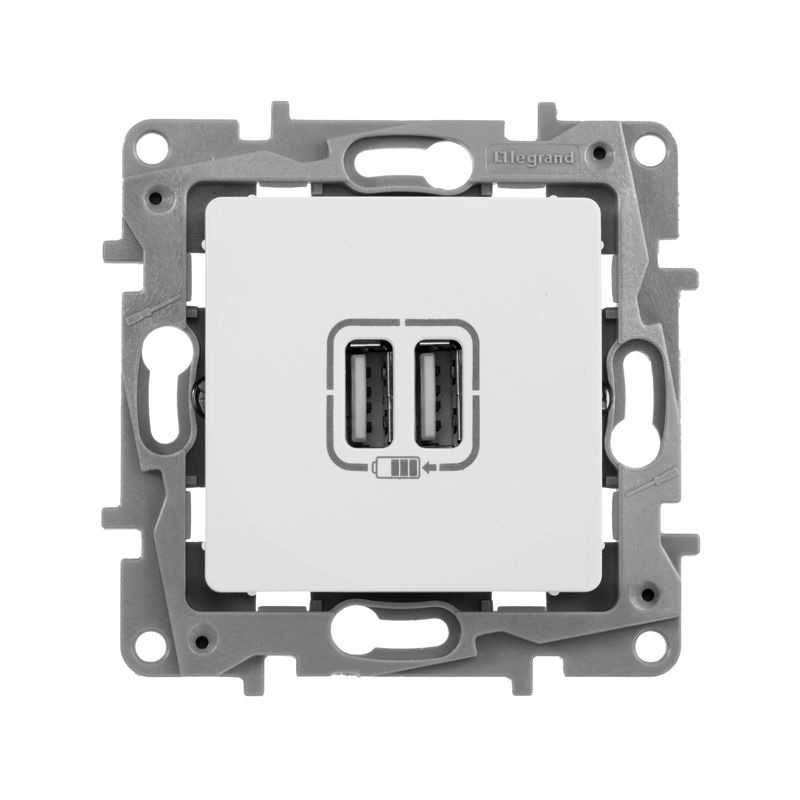  Розетка USB 2-м СП 2мод. Etika 240В/5В 2400мА механизм бел. IEK 672294 фото в каталоге от BTSprom.by