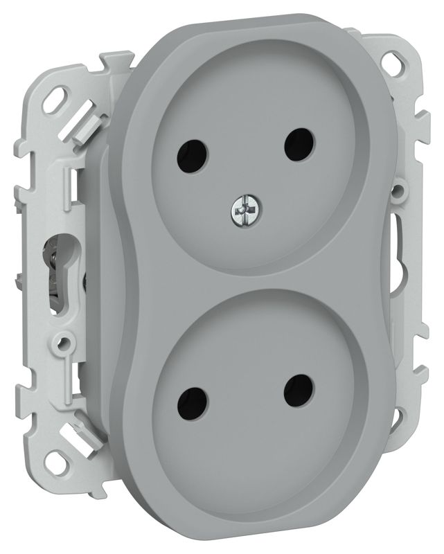 розетка 2-м сп flite рс02-1-флс 10а без заземл. без защ. шторок безвинтовое крепление механизм сер. iek fi-r20-10-1-k03 от BTSprom.by