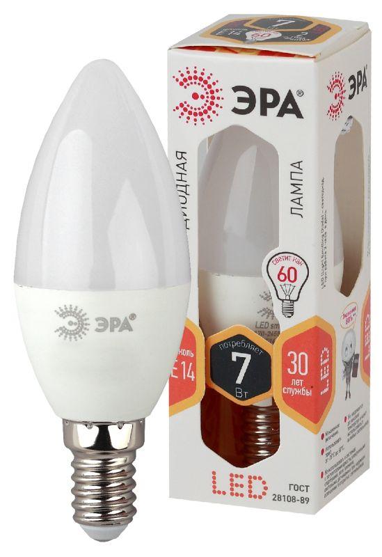 лампа светодиодная b35-7w-827-e14 свеча 560лм эра б0020538 от BTSprom.by