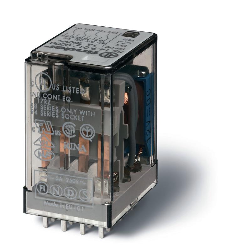 реле миниатюрное универсальное электромеханич. монтаж на печатную плату 4co 7а agni 12в ac rti опции: нет finder 551480120000pas от BTSprom.by