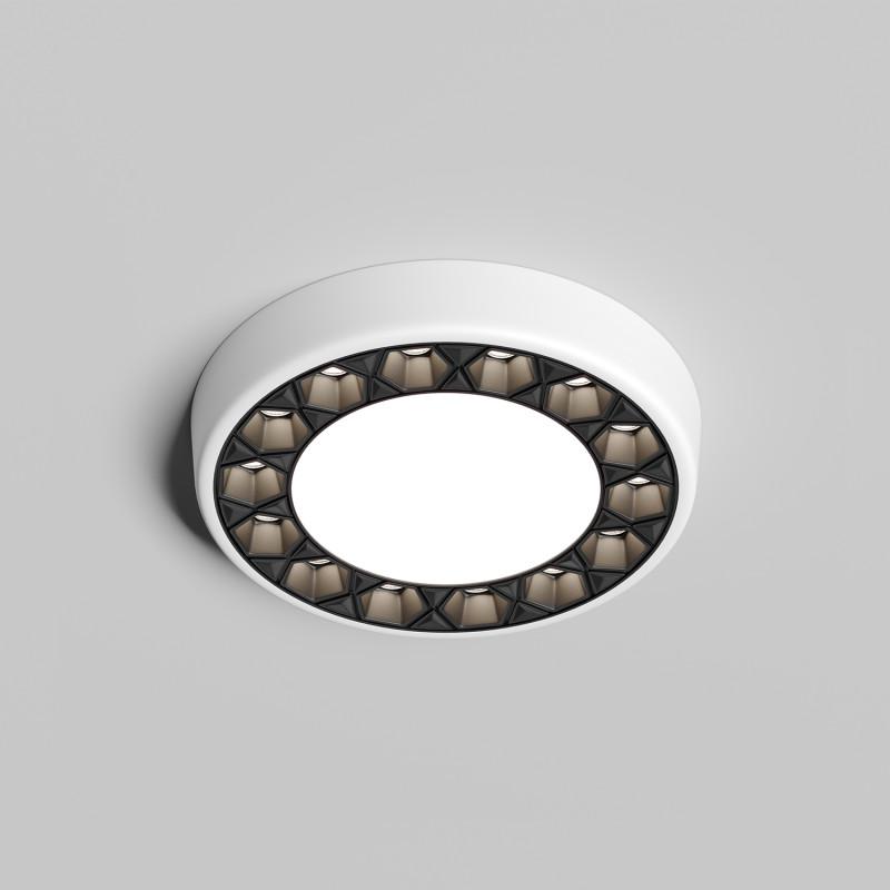 светильник встраиваемый dual 9+9вт led 4000к ip20 d120mm бел./черн. алюм./акрил denkirs dk2441-wb от BTSprom.by