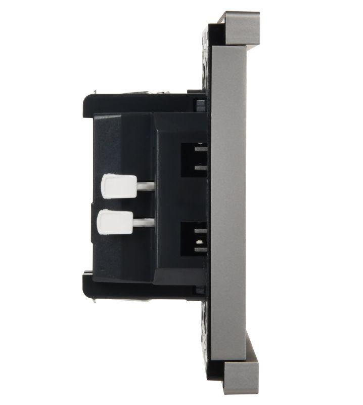  Выключатель 1-кл. FORTE&PIANO 10А FP510 с самовозвратом сталь IEK FP-V14-0-10-1-K46 фото в каталоге от BTSprom.by