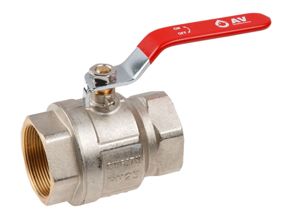 кран шаровый 2" вн.-вн. ручка pn25, av engineering (латунь, макс.  40 бар, макс.  110 °с) ave090002 от BTSprom.by