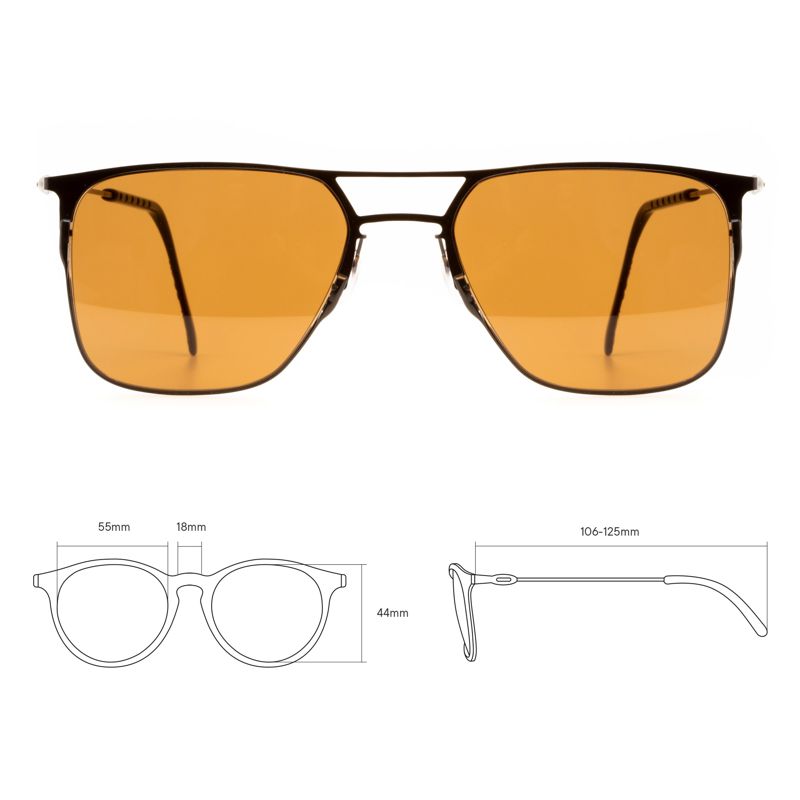  Очки солнцезащитные модель 12 титан с корич. линзами черн. DKC TCSHAM55010002 фото в каталоге от BTSprom.by