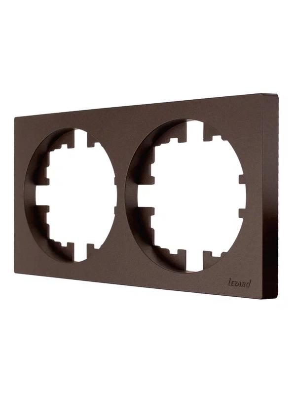  Рамка 2-м OSEN горизонт. квадрат шоколад LEZARD 743-7300-147 фото в каталоге от BTSprom.by
