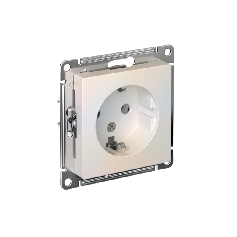 розетка 1-м сп atlasdesign 16а ip20 с заземл. механизм жемчуж. se atn000443 от BTSprom.by