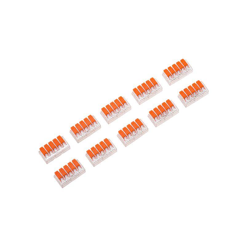  Клемма соединительная компактная рычажковая 5-провод. прозр. (0.14-4кв.мм) (уп.10шт) Rexant 06-0215-B10 фото в каталоге от BTSprom.by