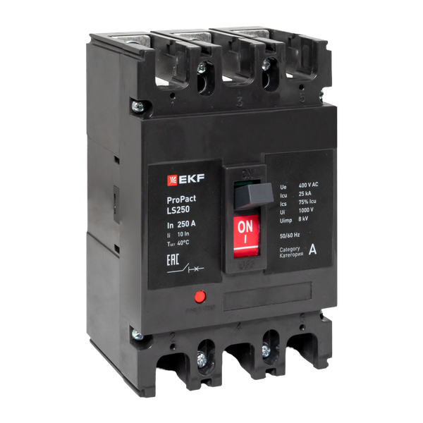 выключатель автоматический 3п 160а 25ка ls250 propact ekf mccb-250-25-3-160-ls от BTSprom.by