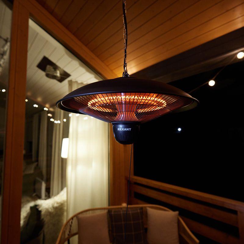  Обогреватель электрический инфракрасный подвесной в корпусе из нержавеющей стали 1.5кВт 3 режима обогрева механическая регулировка Rexant 60-0061 фото в каталоге от BTSprom.by