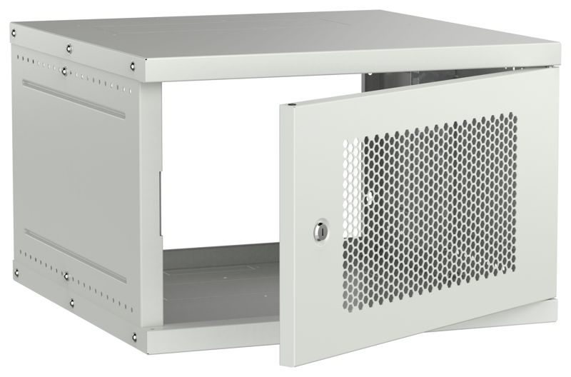 шкаф настенный 6u 600х600мм дверь перфорир. сер. generica lwe3-06u66-pf-g от BTSprom.by