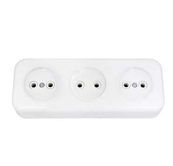 розетка 3-м оп 16а ip20 без заземл. бел. bylectrica ра16-244 от BTSprom.by