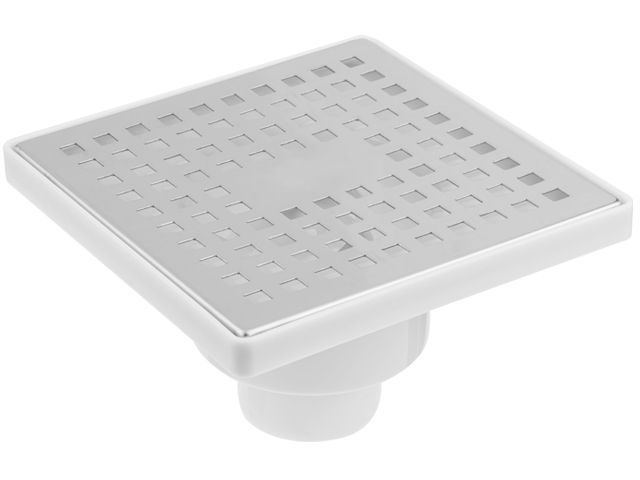 сливной трап вертикальный d 50, с сухим затвором, решетка нерж. 150х150 мм, av engineering ave5015151 от BTSprom.by