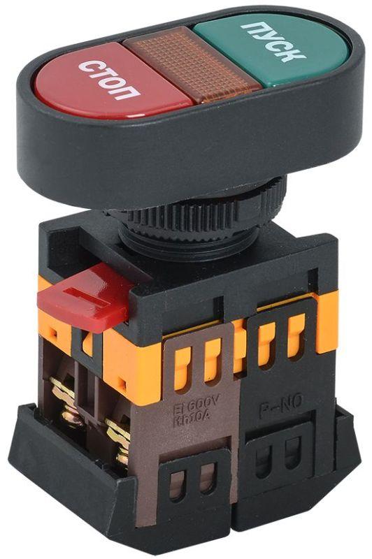 кнопка apbb-22n "пуск-стоп" d22мм 1з+1р 240в неон iek bbd11-apbb-k51 от BTSprom.by