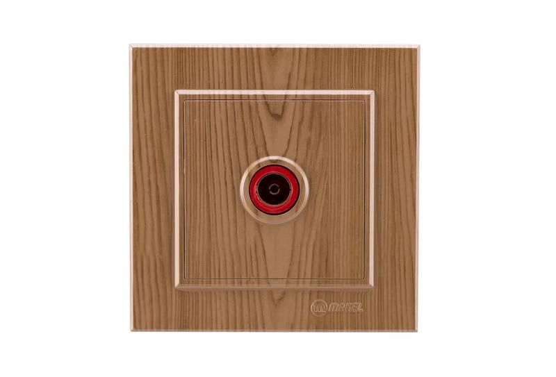 розетка телевизионная проходная tv сп karea 16а ip20 дуб makel 56101007 от BTSprom.by